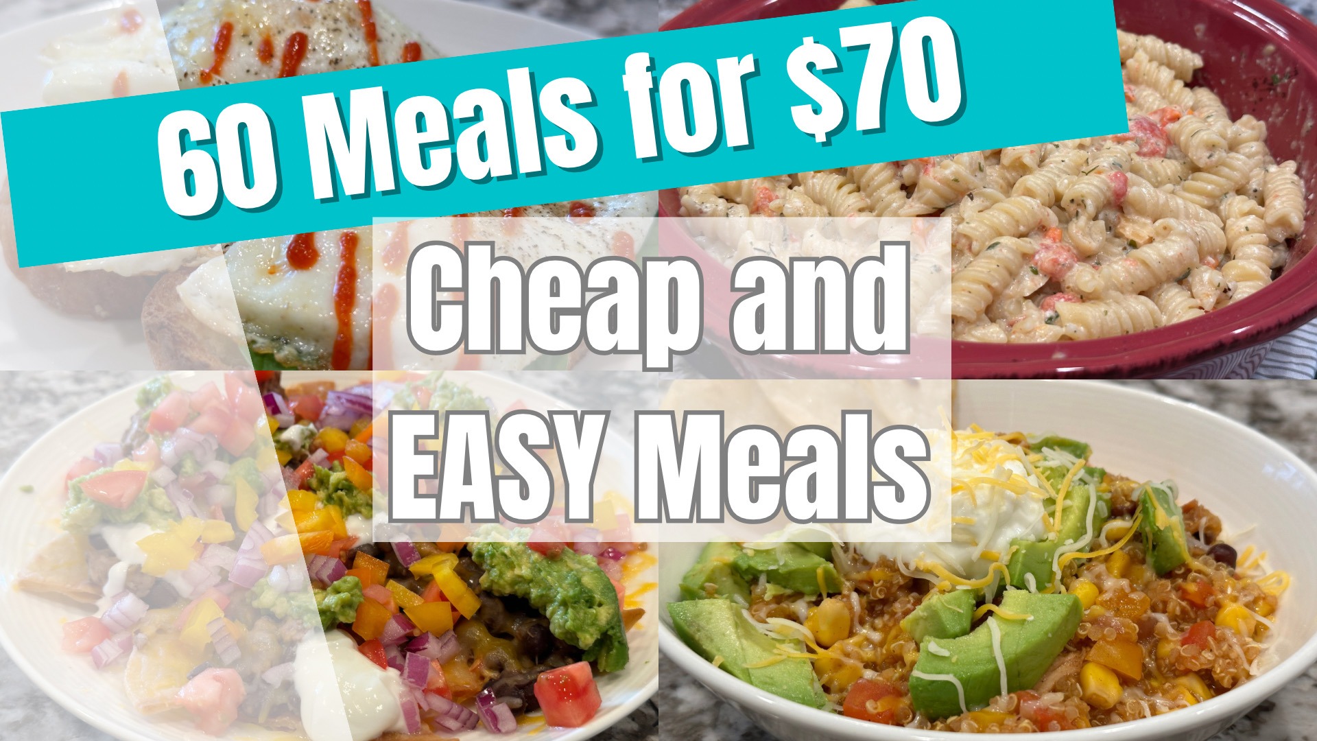 60 Meals for $70 | Cheap and EASY Breakfast, Lunch, and Dinner Recipes ...